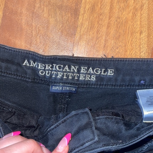 American Eagle Black Vintage High Rise Festival Shorts - Picture 3 of 6